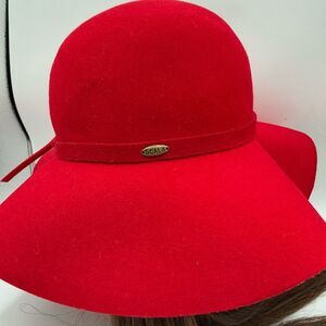 The Scala gorgeous red wool hat by the Red Hatt society